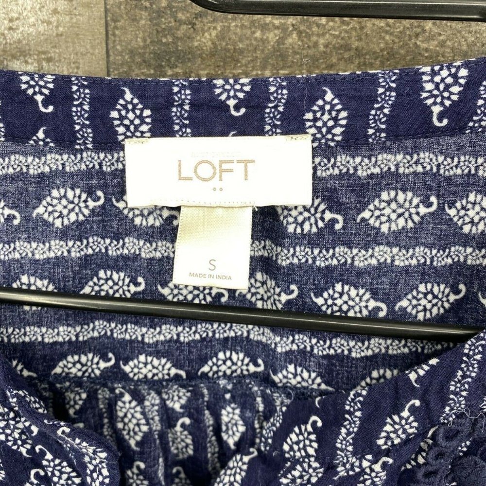 Ann Taylor Loft Long Sleeve Peasant Blouse Size S - Picture 3 of 7
